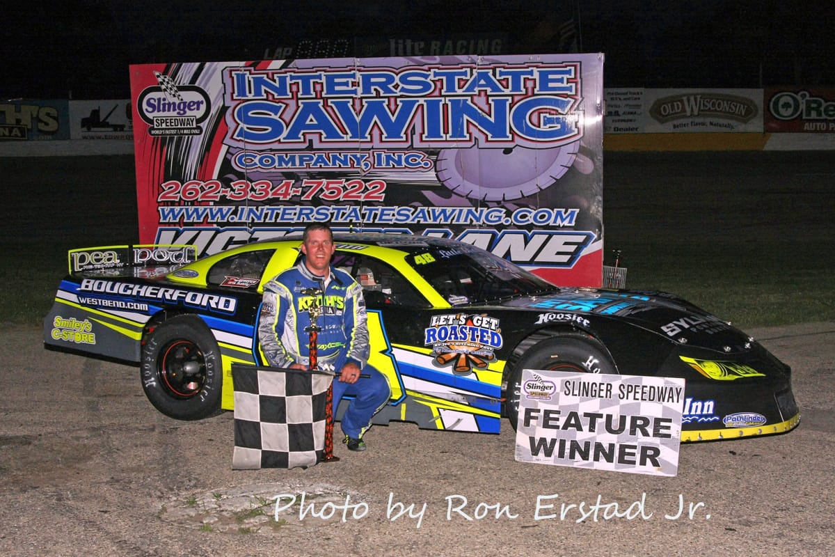 BRAD KEITH GETS FIRST SUPER LATE MODEL FEATURE VICTORY IN THE PMF LANDSCAPE SUPPLY SCOUT NIGHT 60 AT SLINGER!
