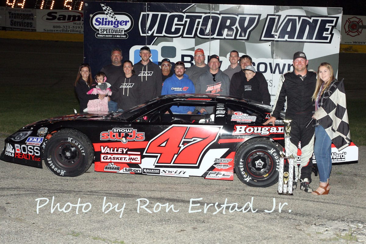 CASEY JOHNSON SCORES FIRST SUPER LATE MODEL FEATURE WIN IN THE WABAM 75 AT SLINGER