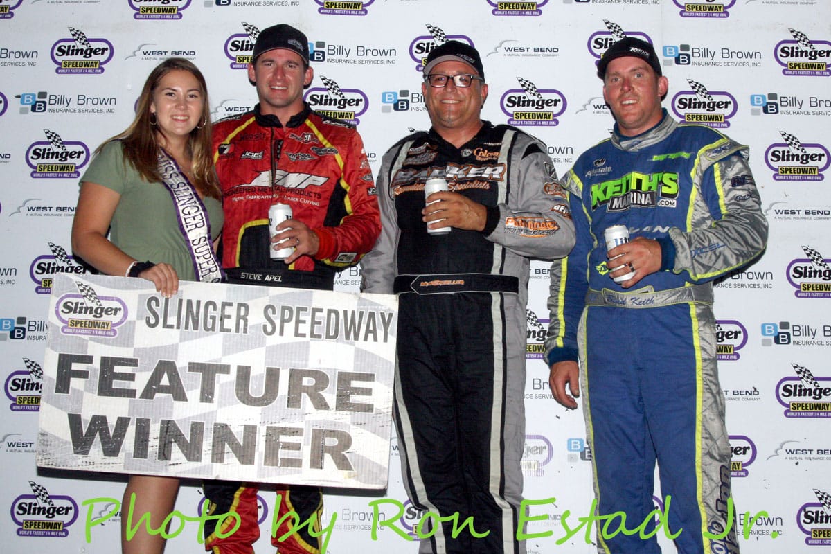 APEL OUTDUELS MUELLER OBERMEYER’S 41 AUTO BODY 75 AT SLINGER !