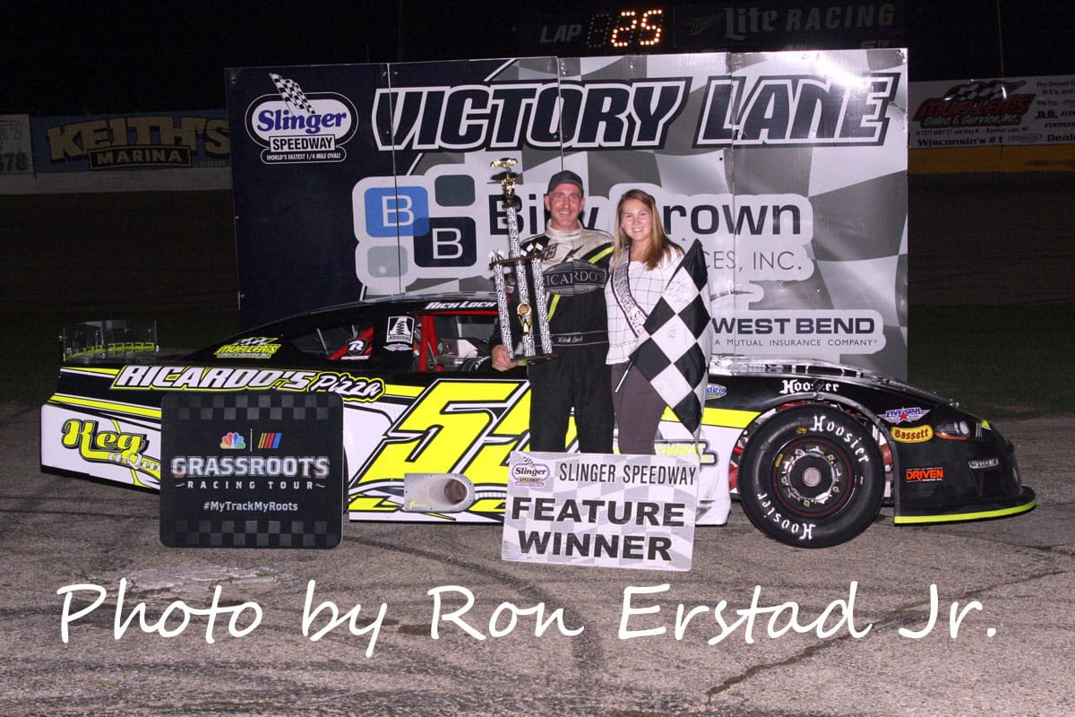 FOR THE FIRST TIME IN A LONG TIME LOCH FINDS VICTORY LANE IN A THRILLER AT SLINGER!