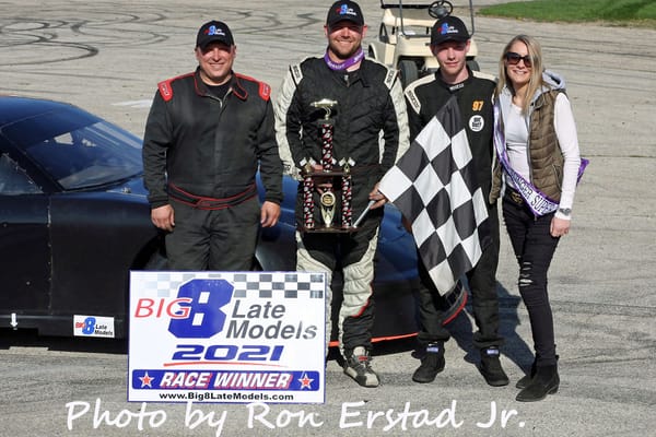 CASEY JOHNSON WINS BIG 8 LATE MODEL SERIES MAIN EVENT TO OPEN THE 2021 SEASON AT SLINGER SPEEDWAY