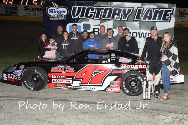 CASEY JOHNSON SCORES FIRST SUPER LATE MODEL FEATURE WIN IN THE WABAM 75 AT SLINGER