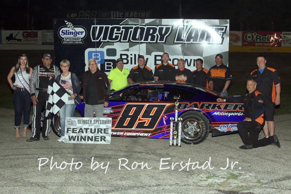 BRAD MUELLER CAPTURES E.H. WOLF MEMORIAL DAY WEEKEND SPECIAL 100 AT SLINGER!