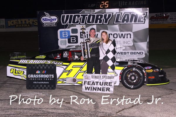 FOR THE FIRST TIME IN A LONG TIME LOCH FINDS VICTORY LANE IN A THRILLER AT SLINGER!