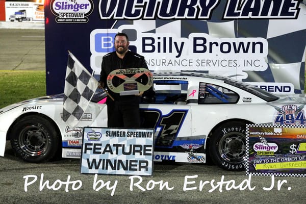 GUTKNECHT SCORES LATE MODEL FEATURE WIN ON WOLTER TECHNICAL COLLEGE NIGHT AT SLINGER
