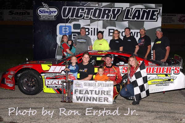 STEVE APEL COLLECTS SECOND WIN OF THE SEASON IN ZELLER TRANSPORTATION 75 AT SLINGER!